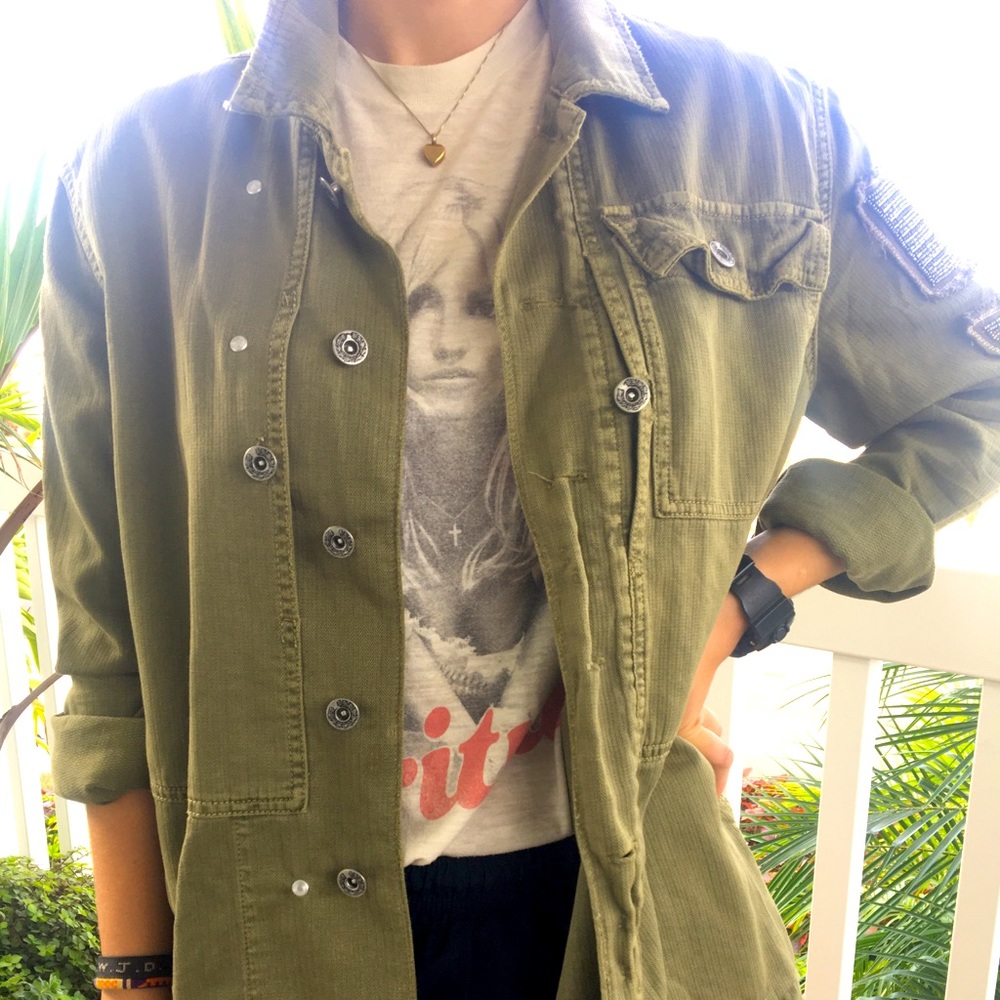 Free People military shirt jacket